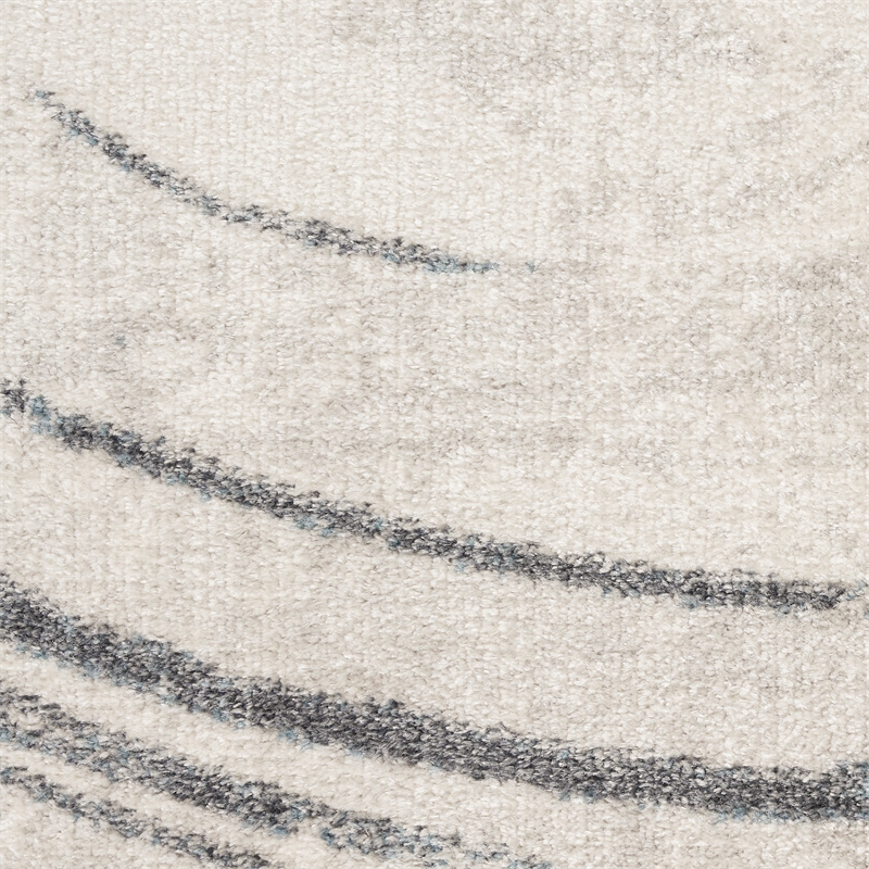 Nourison Astra Machine Washable 7' x 9' Silver Blue Area Rug