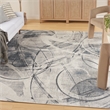Nourison Astra Machine Washable 7' x 9' Silver Blue Area Rug