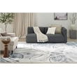 Nourison Astra Machine Washable 7' x 9' Silver Blue Area Rug