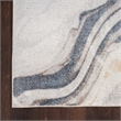 Nourison Astra Machine Washable 7' x 9' Ivory Blue Area Rug
