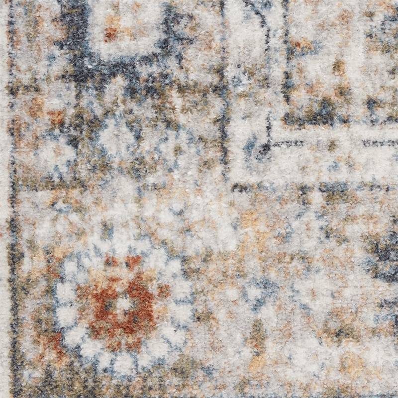 Nourison Astra Machine Washable 7' x 9' Gold Grey Area Rug