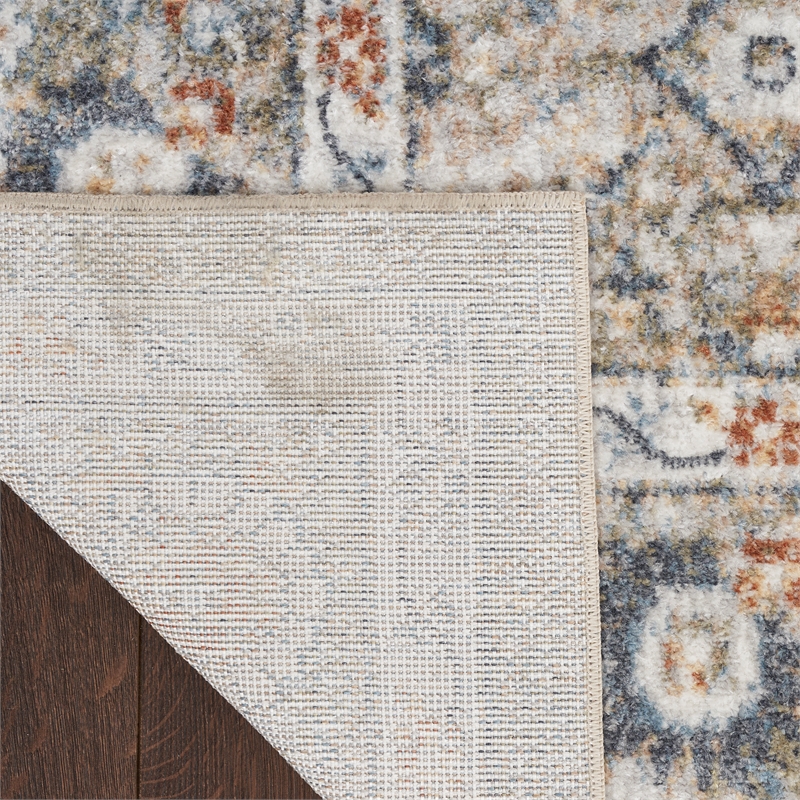 Nourison Astra Machine Washable 7' x 9' Gold Grey Area Rug
