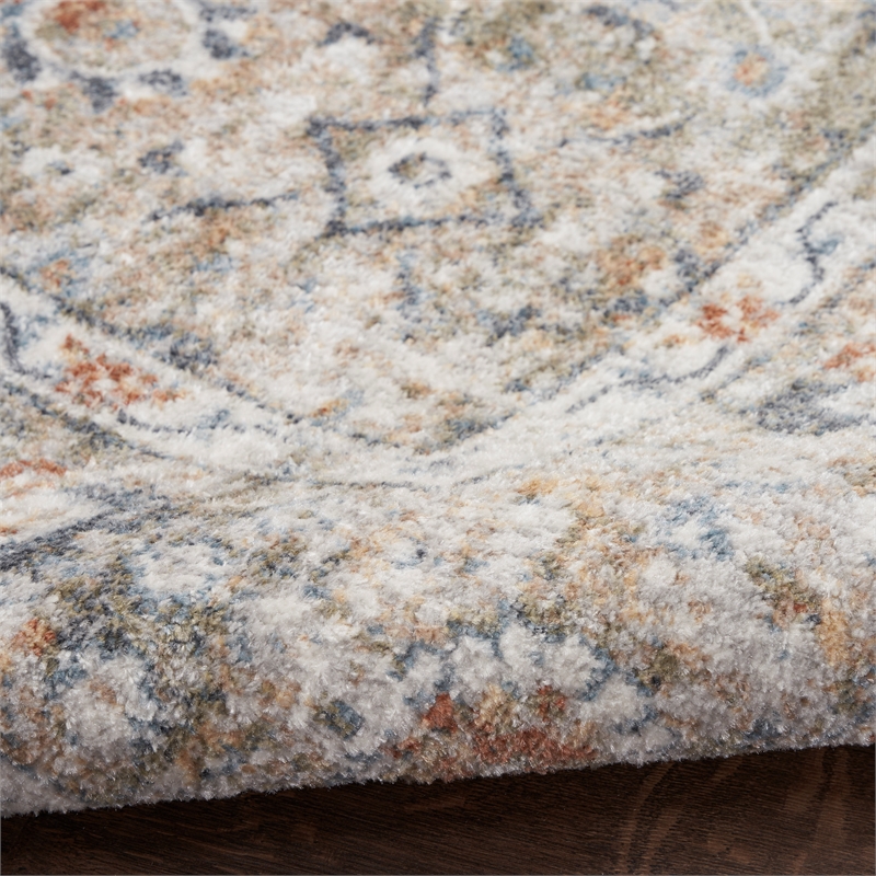 Nourison Astra Machine Washable 7' x 9' Gold Grey Area Rug