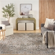 Nourison Astra Machine Washable 7' x 9' Gold Grey Area Rug