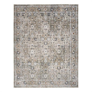 Nourison Astra Machine Washable 7' x 9' Gold Grey Area Rug
