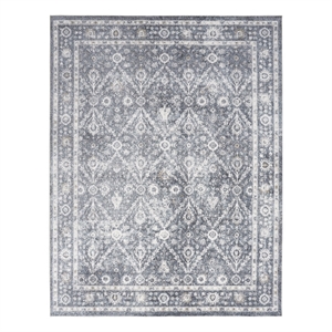 Nourison Astra Machine Washable 7' x 9' Dark Blue Area Rug