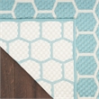 Nourison Reversible Ind/Outd 12' Runner Aqua Area Rug