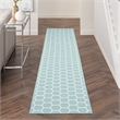 Nourison Reversible Ind/Outd 12' Runner Aqua Area Rug