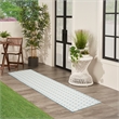 Nourison Reversible Ind/Outd 12' Runner Aqua Area Rug