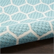 Nourison Reversible Ind/Outd 9' x 12' Aqua Area Rug