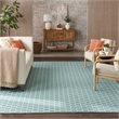 Nourison Reversible Ind/Outd 9' x 12' Aqua Area Rug