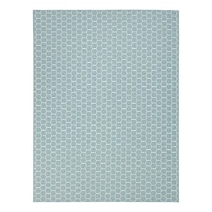 Nourison Reversible Ind/Outd 9' x 12' Aqua Area Rug