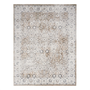 Nourison Astra Machine Washable 7' x 9' Silver Taupe Area Rug
