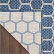 Nourison Reversible Ind/Outd 10' Runner Blue Area Rug