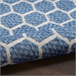 Nourison Reversible Ind/Outd 10' Runner Blue Area Rug