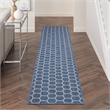 Nourison Reversible Ind/Outd 10' Runner Blue Area Rug