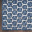 Nourison Reversible Ind/Outd 12' Runner Blue Area Rug