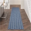 Nourison Reversible Ind/Outd 12' Runner Blue Area Rug