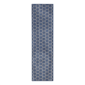 Nourison Reversible Ind/Outd 8' Runner Blue Area Rug