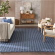 Nourison Reversible Ind/Outd 8' x 10' Blue Area Rug