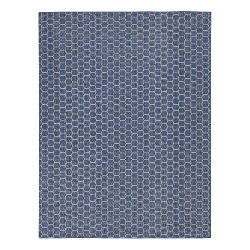 Nourison Reversible Ind/Outd 8' x 10' Blue Area Rug