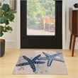 Nourison Aloha 3' x Square Blue Grey Area Rug