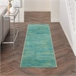 Nourison Essentials 18' Runner Blue Green Area Rug
