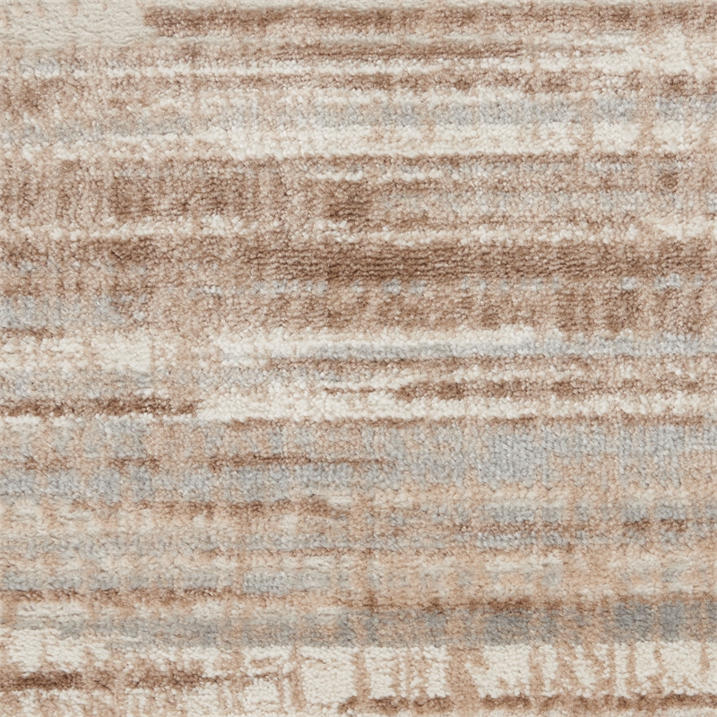 Nourison Elation 6' Runner Ivory Grey Area Rug