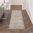 Nourison Elation 6' Runner Ivory Grey Area Rug