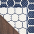 Nourison Reversible Ind/Outd 6' Runner Navy Area Rug