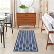 Nourison Reversible Ind/Outd 6' Runner Navy Area Rug