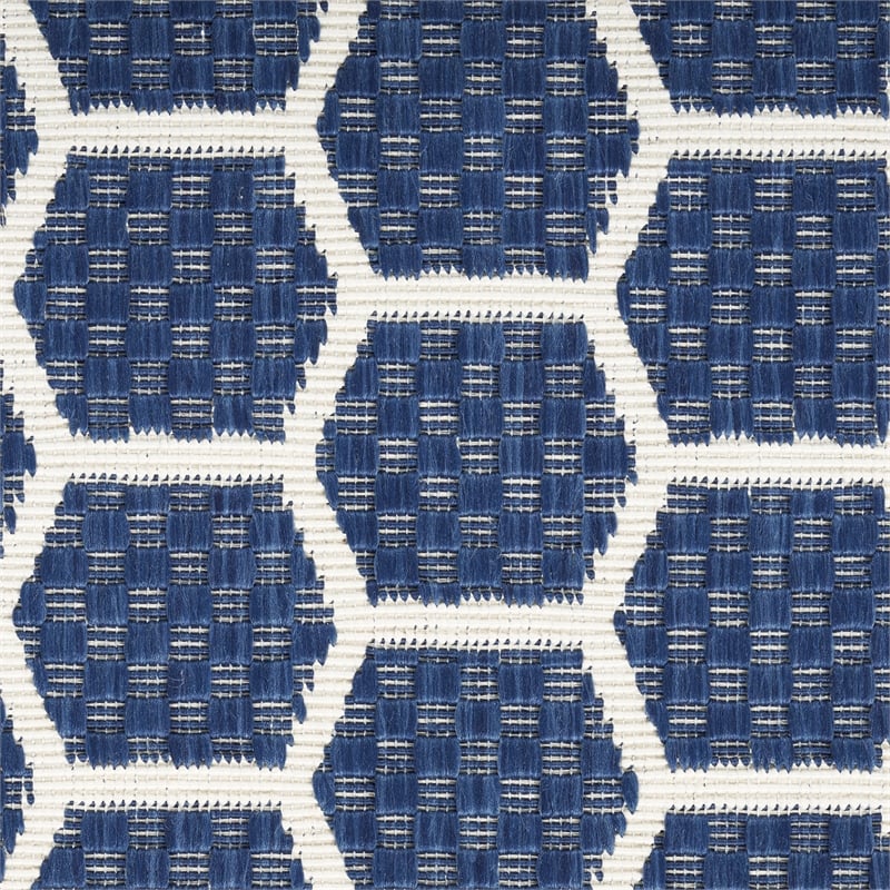 Nourison Reversible Ind/Outd 8' Runner Navy Area Rug