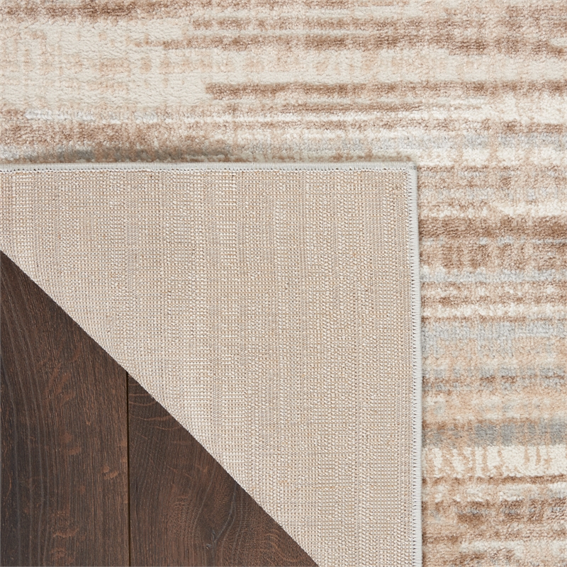 Nourison Elation 16' Runner Ivory Grey Area Rug