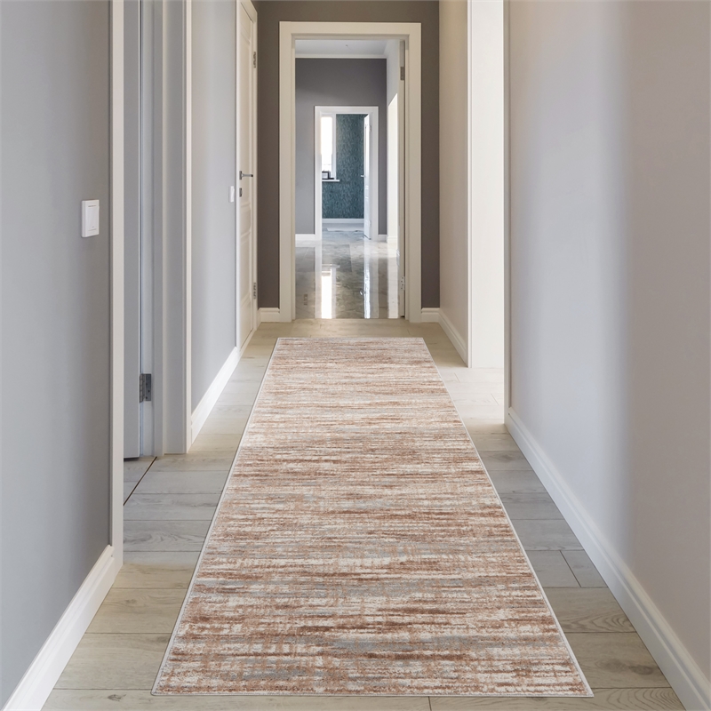 Nourison Elation 16' Runner Ivory Grey Area Rug