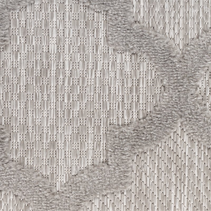 Nourison Easy Care 6' Runner Silver Grey Area Rug