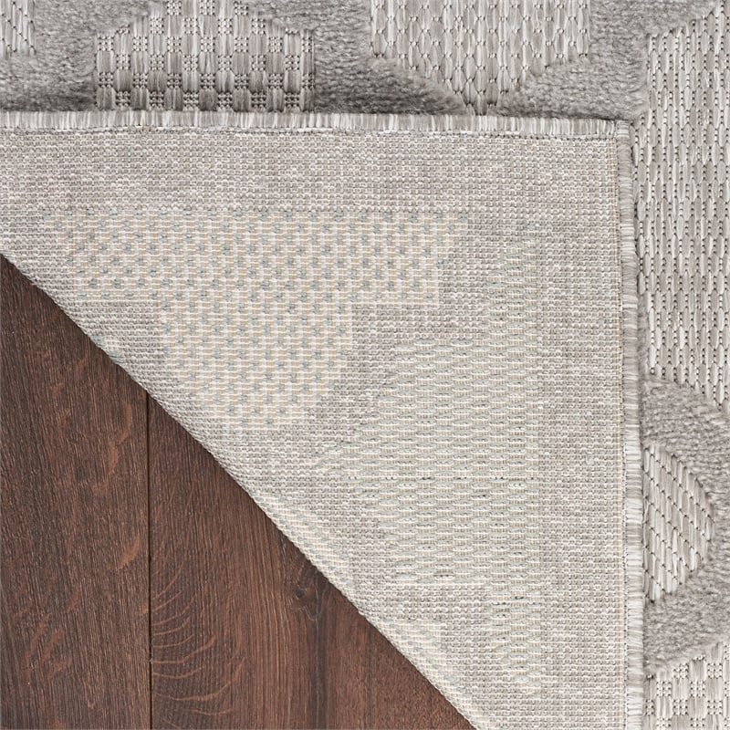 Nourison Easy Care 6' Runner Silver Grey Area Rug
