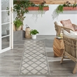 Nourison Easy Care 6' Runner Silver Grey Area Rug
