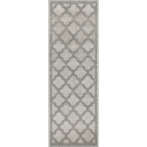 Nourison Easy Care 6' Runner Silver Grey Area Rug