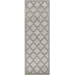 Nourison Easy Care 6' Runner Silver Grey Area Rug