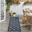 Nourison Easy Care 6' Runner Navy Blue Area Rug