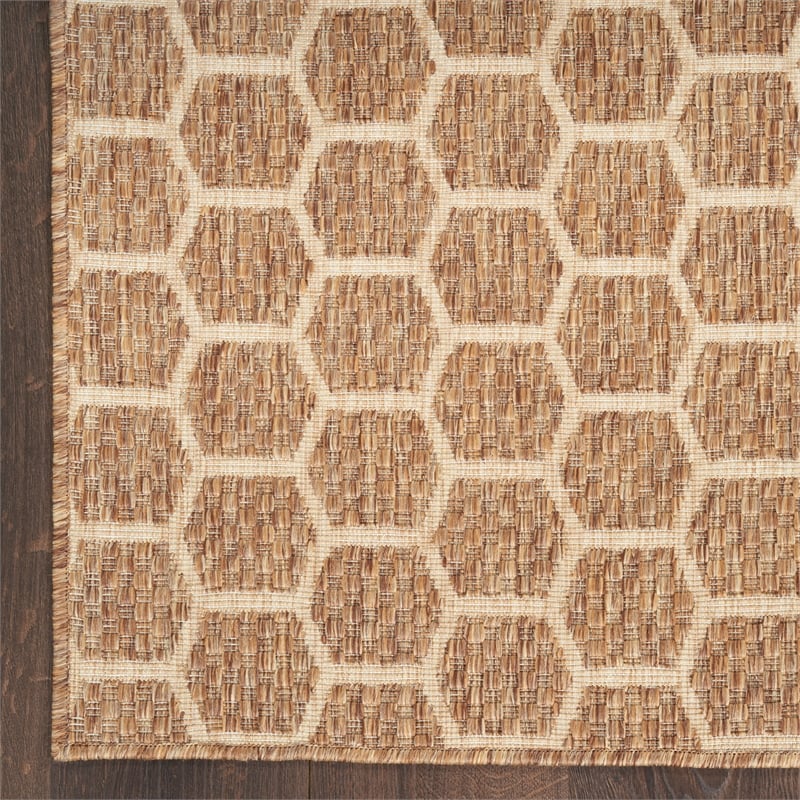 Nourison Reversible Ind/Outd 6' Runner Natural Area Rug