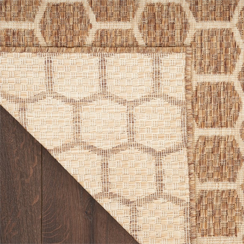 Nourison Reversible Ind/Outd 6' Runner Natural Area Rug