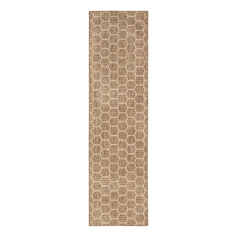 Nourison Reversible Ind/Outd 8' Runner Natural Area Rug