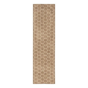 Nourison Reversible Ind/Outd 8' Runner Natural Area Rug