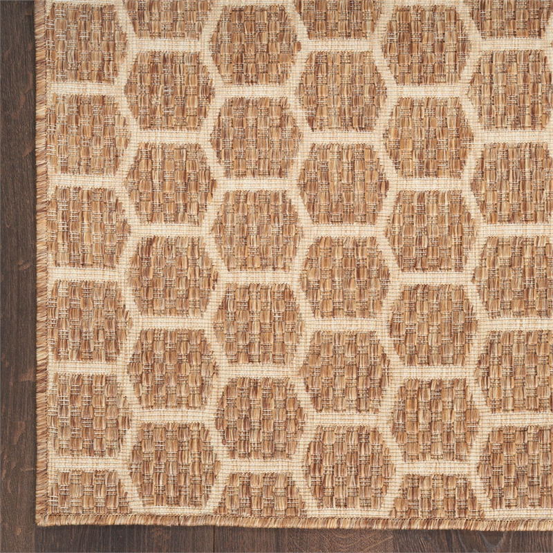 Nourison Reversible Ind/Outd 12' Runner Natural Area Rug