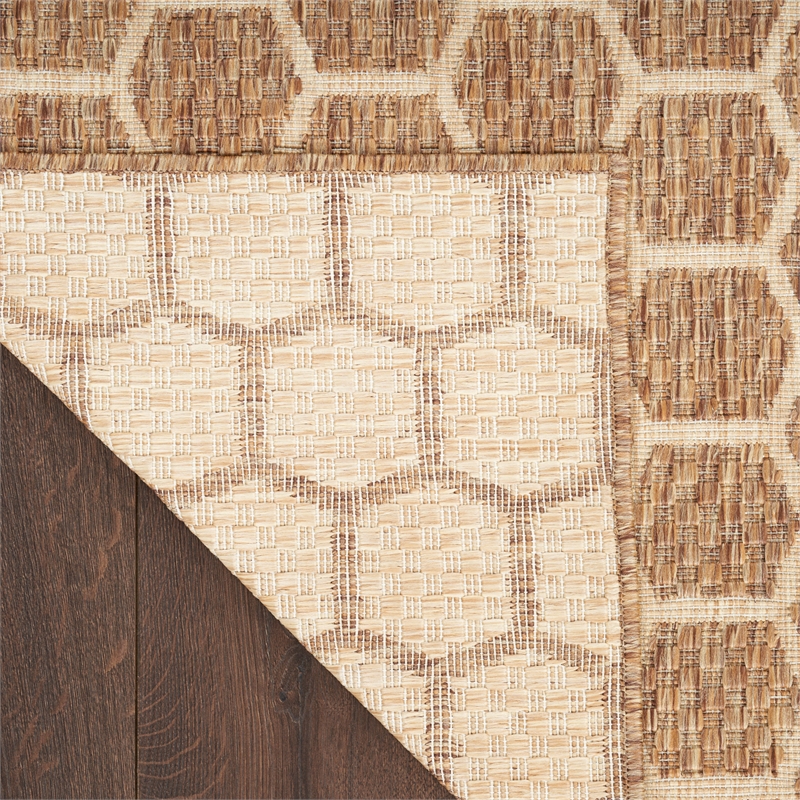 Nourison Reversible Ind/Outd 12' Runner Natural Area Rug