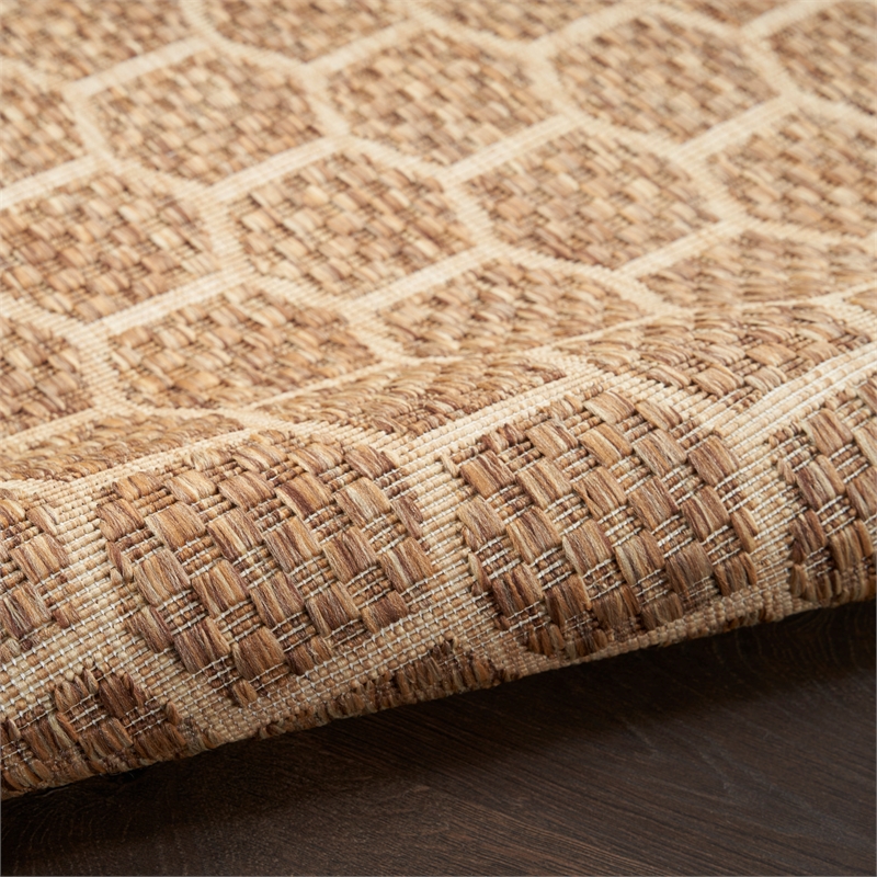 Nourison Reversible Ind/Outd 12' Runner Natural Area Rug