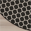 Nourison Reversible Ind/Outd 8' x Round Black Area Rug
