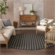 Nourison Reversible Ind/Outd 8' x Round Black Area Rug