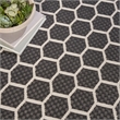 Nourison Reversible Ind/Outd 8' x Round Black Area Rug